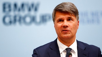 Picture taken March 20, 2019 shows CEO of the German car manufacturer BMW, Harald Krueger, attending the earnings press conference in Munich, Germany.