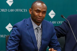 In this April 29, 2019, file photo, Paul Njoroge, who lost his wife and three young children in the March 10 crash of an Ethiopian Airlines' Boeing 737 Max 8 aircraft, speaks at a news conference in Chicago. Njoroge believes Boeing should scrap the 737 Max, and he wants the company’s top executives to resign and face criminal charges for not grounding the plane after a deadly accident last October. On Wednesday, July 17, Njoroge will be the first relative of any of the 346 passengers who died in those crashes to testify before Congress.