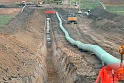 The company that built the Dakota Access Pipeline, shown here in October 2016 when construction was underway, is seeking state approval to build a new pumping station in Emmons County. Opponents of the Dakota Access oil pipeline plan to request a hearing on a proposal to nearly double the pipeline’s capacity.