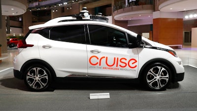 The GM Cruise autonomous test vehicle.