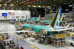 This Dec. 7, 2015, file photo shows the second Boeing 737 MAX airplane being built on the assembly line in Renton, Wash. American Airlines says it will keep the Boeing 737 Max plane off its schedule until Nov. 3, 2019, which is two months longer than it had planned. In a statement Sunday, July 14, American says the action will result in the cancellation of about 115 flights per day.