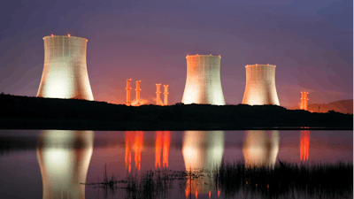 Illuminated Nuclear Power Plant At Night 146807010 2971x1975