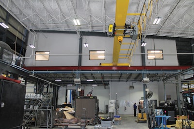 An elevated vantage point provides management with a view of the facility’s daily operations.