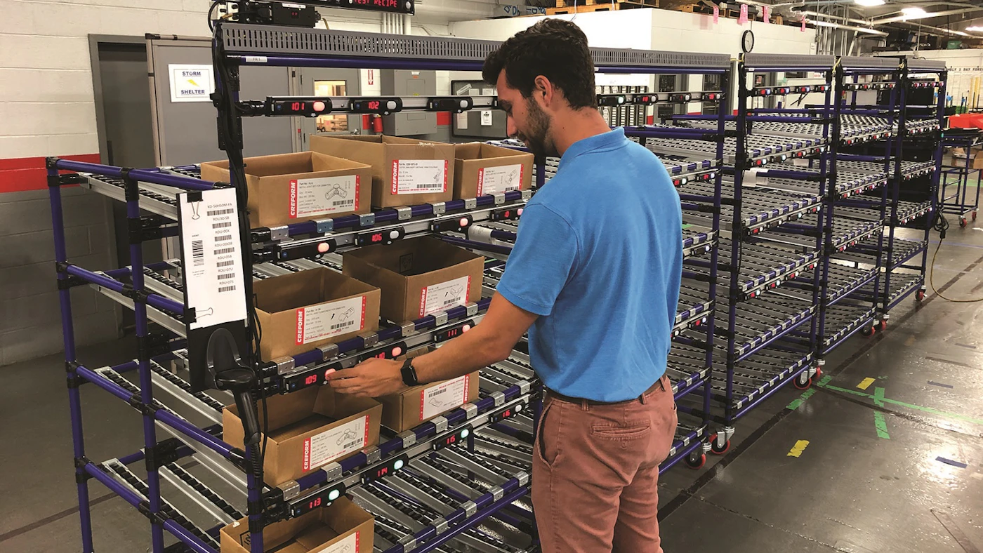 Creform Racks Manufacturing Kitting Flow Rack with Light-Guided Picking From: Creform | Industrial ...