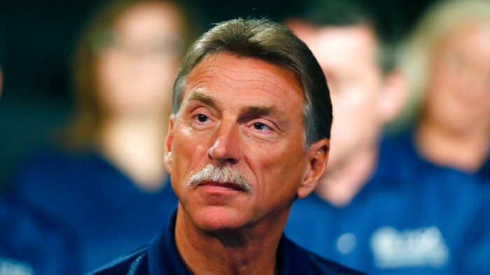 This July 14, 2015 file photo shows Norwood Jewell, Vice President of the Fiat Chrysler Automobiles US Department, United Auto Workers, during the opening of contract negotiations in Detroit. Jewell, has been sentenced to 15 months in prison in a scheme that funneled cash from a job training center in Detroit toward personal uses. Jewell appeared Monday, Aug. 5, 2019 in U.S. District Court in Detroit, and is the highest ranking labor official charged and the eighth person sentenced in the ongoing investigation into illegal payoffs to UAW officials.