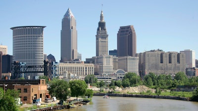 The Cuyahoga River in Cleveland.
