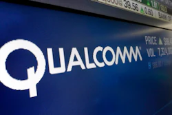 This Wednesday, Feb. 14, 2018 file photo shows the logo for Qualcomm on a screen at the Nasdaq MarketSite, in New York. A federal appeals court is temporarily protecting Qualcomm from an antitrust ruling that would have forced the mobile chipmaker to drastically change how it licenses key technology for connecting smartphones to the internet. Friday, Aug. 23, 2019 stay granted by the 9th U.S. Circuit Court of Appeals will prevent the Federal Trade Commission from enforcing key provisions of a lower court ruling that said Qualcomm abused its patents to stifle competition.