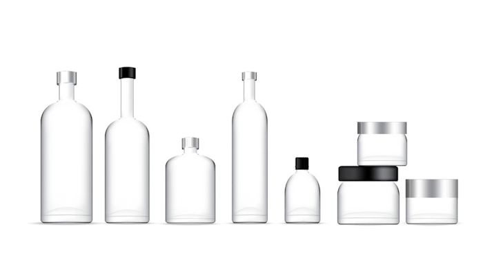 Mock Up Realistic Glass Bottles Healthy And Cosmetic Packaging Soap Vector Id1092199272