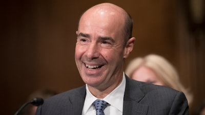 Secretary of Labor nominee Eugene Scalia speaks during his nomination hearing on Capitol Hill in Washington on Thursday.