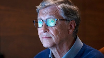 This image released by Netflix shows billionaire philanthropist Bill Gates in a scene from 'Inside Bill's Brain: Decoding Bill Gates,' streaming Sept. 20.