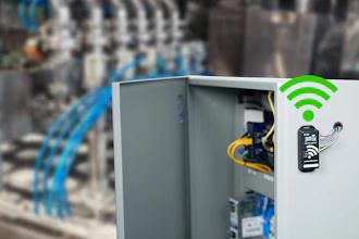 Figure 1: Lightweight portal devices like this AutomationDirect Stride Pocket Portal can be quickly and easily installed to add IoT capabilities at any type of facility.