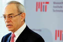 In this May 16, 2012, file photo, L. Rafael Reif addresses a news conference after he was announced as the 17th president of the Massachusetts Institute of Technology in Cambridge, Mass. President of the Massachusetts Institute of Technology Reif has ordered an independent investigation after a report about ties between Jeffrey Epstein and a prestigious research lab at the school, he wrote in a letter to the university community Saturday, Sept. 7, 2019.