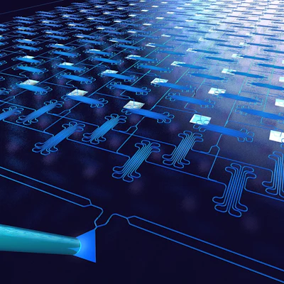 Researchers demonstrated the first nanophotonic microwave imager chip, which is significantly smaller that the equivalent all-electrical systems with a higher efficiency, and enables realization of hand-held microwave imagers for applications including through-the-wall imaging and tumor detection.
