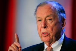 In this June 15, 2009, file photo, T. Boone Pickens, president of BP Capital Group, speaks at Time Warner's headquarters in New York. Pickens, a brash and quotable oil tycoon who grew even wealthier through corporate takeover attempts, died Wednesday, Sept. 11, 2019. He was 91.