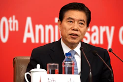 Chinese Commerce Minister Zhong Shan speaks during a press conference on the sidelines of the upcoming 70th anniversary of the Founding of the People's Republic of China in Beijing on Sunday, Sept. 29, 2019.