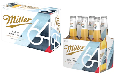 MillerCoors is relaunching Miller64 with a new look designed to appeal to drinkers seeking lower-calorie light beer options.