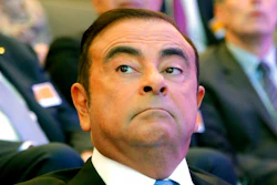 In this Oct. 6, 2017, file photo, former Nissan Motor chairman Carlos Ghosn attends a media conference outside Paris, France. Lawyers for Ghosn, who is awaiting trial in Japan, asked the Tokyo District Court on Thursday, Oct. 24, 2019 to dismiss all charges filed against him in his financial misconduct case. The papers his lawyers filed in the court last week allege prosecutorial misconduct will prevent Ghosn from having a fair trial. The fillings allege unlawful collusion between the prosecutors, government officials and executives at Nissan Motor Co. drummed up allegations of wrongdoing to remove him as chairman.