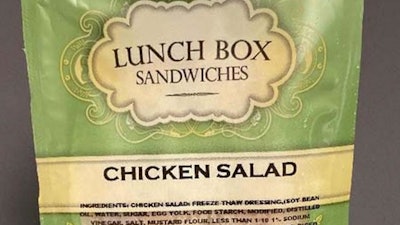 Label Chicken Salad Frozen