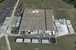 An aerial view of MTD Products' Leitchfield, KY production facility, via Google Maps