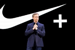 In this March 16, 2016, file photo Nike CEO Mark Parker speaks during a news conference in New York. Parker has found himself at the center of doping scandal that has brought down renown track coach Alberto Salazar, who ran an elite training program bankrolled by the world’s largest sports apparel company.