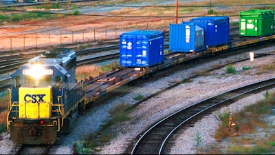 In this Sept. 29, 1994 file photo, a CSX Train with spent nuclear fuel passes through Florence, S.C., on its way to Savannah River Site Weapons Complex near Aiken S.C. Lawyers for Nevada and the Energy Department are accusing each other of contradicting their past arguments as the state seeks to restart a legal challenge to force the government to remove weapons-grade plutonium it secretly shipped to a site near Las Vegas last year. A federal judge in Reno refused earlier this year to issue a temporary injunction banning shipments of the radioactive material to Nevada after the government disclosed in January 2019, it already had trucked one-half metric ton of plutonium there.