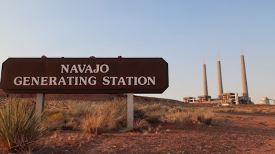 This Aug. 19, 2019 image shows the coal-fired Navajo Generating Station near Page, AZ