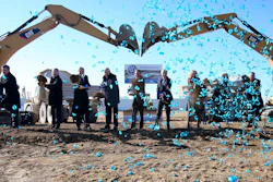 Tennessee officials, Chattanooga officials and Volkswagen officials pose for a photo during the groundbreaking event for the Volkswagen electric vehicle facility at the Volkswagen plant Wednesday, Nov. 13, 2019 in Chattanooga, TN.