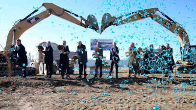 Tennessee officials, Chattanooga officials and Volkswagen officials pose for a photo during the groundbreaking event for the Volkswagen electric vehicle facility at the Volkswagen plant Wednesday, Nov. 13, 2019 in Chattanooga, TN.