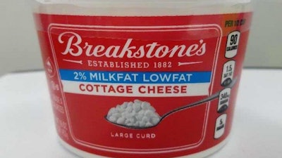 Breakstone's Cottage Cheese Recall Press Release 2 Percent