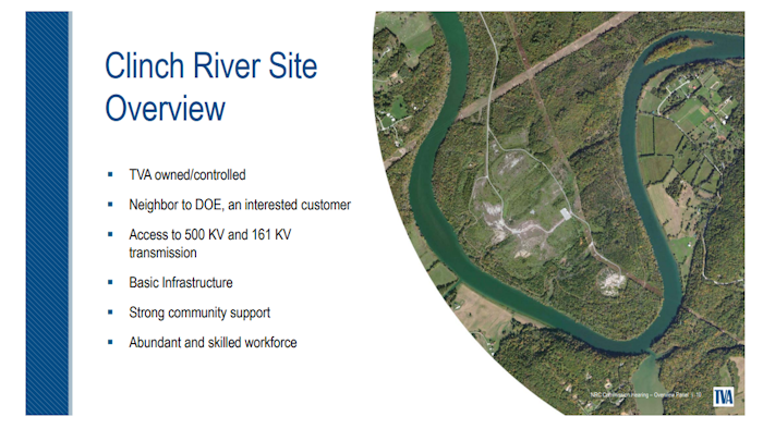 Slide taken from TVA presentation.