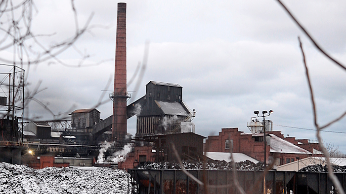 The Erie Coke Corp. plant in Erie, Pa., is shown on Thursday, Dec. 19, 2019. The plant in northwestern Pennsylvania turned away employees who showed up for work Thursday morning, signaling the apparent shutdown of an operation that had faced mounting regulatory pressure over its environmental record.