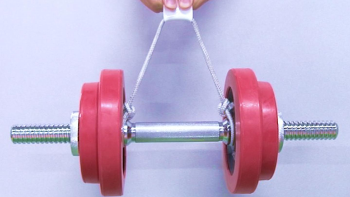 The hardened gel is strong enough to support 10Kg weight.