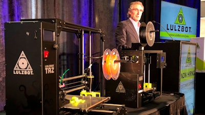 North Dakota Gov. Doug Burgum announced on Wednesday, Dec. 18, 2019 IN Fargo, N.D., that a popular but cash-poor 3D printer business in Colorado is relocating to North Dakota. Burgum said the LulzBot brand of 3D printers, left, will be manufactured by Fargo Additive Manufacturing Equipment 3D, or FAME 3D. The company plans to bring 13 employees from Colorado and hire an additional 50 workers.