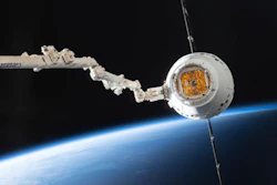 In this image provided by NASA, the SpaceX Dragon capsule arrives at the International Space Station, Sunday, Dec. 8, 2019. The Dragon capsule arrived at the orbiting outpost Sunday, delivering “mighty mice,” pest-killing worms and a smart, empathetic robot.