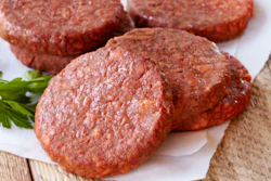 Don Lee Farms Organic Plant-Based Raw Burgers. The first organic plant-based raw burger made with sustainable organic ingredients.