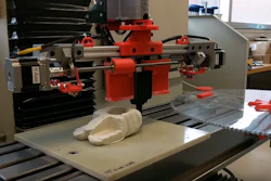 A proof-of-concept demonstration of a robotic device forming a raw material by closely controlling deformation of the material and position of the machine.