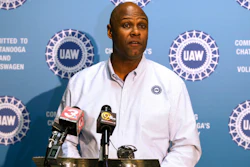In this Dec. 4, 2015, file photo Ray Curry, a regional director of the United Auto Workers, speaks in Chattanooga, Tenn. The UAW union has replaced its auditing firm, added four internal auditors and has hired a big accounting firm to study its financial controls in an effort to prevent embezzlement and bribery discovered in a federal probe of the union. The moves announced Monday, Dec. 2, 2019 by Secretary-Treasurer Curry come after last month’s resignation of President Gary Jones, who has been implicated in the scandal.