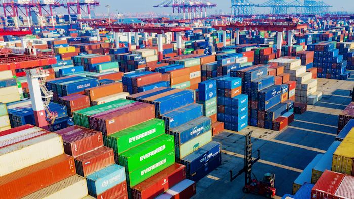 A view of the container port in Qingdao in eastern China's Shandong province on Tuesday, Jan. 14, 2020. China's exports rose 0.5% in 2019 despite a tariff war with Washington after growth rebounded in December on stronger demand from other markets.