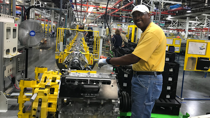 GM worker Rickey Lane at the Spring Hill Assembly plant.