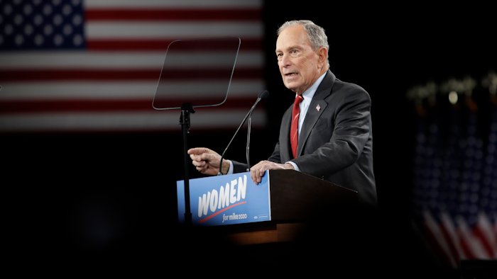 Democratic presidential candidate Michael Bloomberg speaks to supporters Wednesday, Jan. 15, 2020, in New York.