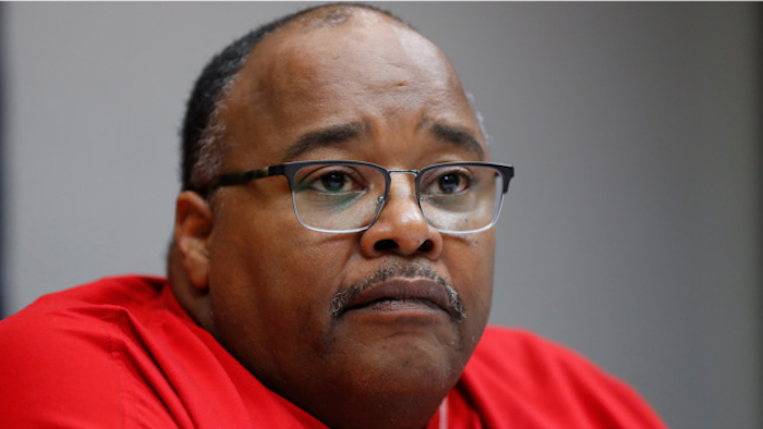 In this Nov. 6, 2019, file photo Rory Gamble, acting head of the United Auto Workers union answers questions in Southfield, Mich. Members of the United Auto Workers union's executive board have voted to appoint Gamble as its new president.