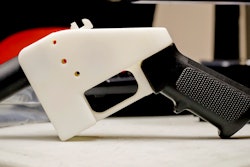 This Aug. 1, 2018 file photo, shows a 3D printed gun called the Liberator, in Austin, Texas. Attorneys general in 20 states and the District of Columbia have filed a lawsuit challenging a federal regulation that could allow blueprints for making guns on 3D printers to be posted on the internet.