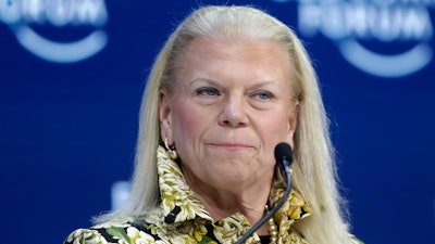 In this Tuesday, Jan. 21, 2020 file photo, Ginni Rometty, President and CEO of IBM, attends a panel discussion at the World Economic Forum in Davos, Switzerland.