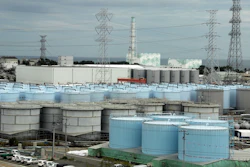 In this Oct. 12, 2017, file photo, ever-growing amount of contaminated, treated but still slightly radioactive, water at the wrecked Fukushima Dai-ichi nuclear plant is stored in about 900 huge tanks.