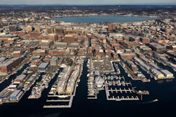 This file photo shows the waterfront in Portland, Maine. The Commerce Department recently issued the first estimate of how the U.S. economy performed in the fourth quarter.