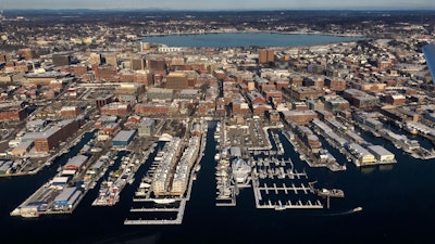 This file photo shows the waterfront in Portland, Maine. The Commerce Department recently issued the first estimate of how the U.S. economy performed in the fourth quarter.