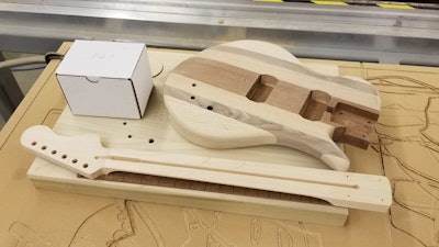 Teachers get kits like this one for their students to transform into their own DIY guitars.