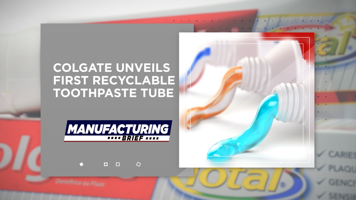 Colgate Unveils First Recyclable Toothpaste Tube Industrial Equipment