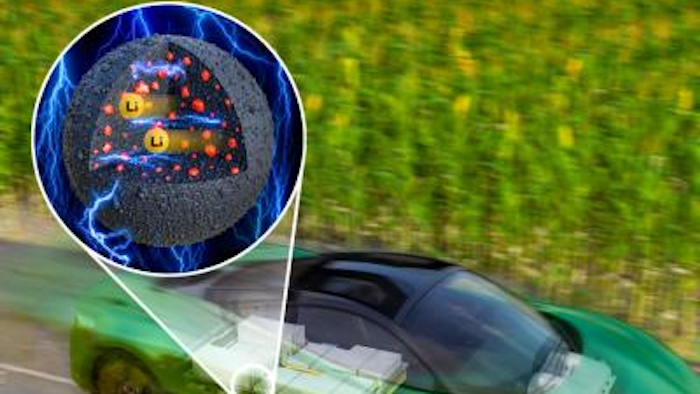 KIST researchers developed cathode material of carbon-silicon complex by simply mixing and heating silicon mixed with oil with green ingredients corn and sweet potato starch. If batteries made of this material are installed in electric vehicles, the driving range will more than double.