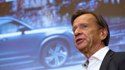 Hakan Samuelsson, President and CEO, Volvo Car Group speaks during a media conference on the Volvo 2019 Full Year Financial Results at the Volvo headquarters in Brussels, Thursday, Feb. 6, 2020.